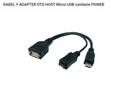 KABEL Y ADAPTER OTG HOST Micro USB zasilanie POWER