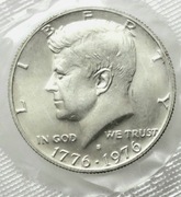 Srebrna moneta USA Half Dollar Kennedy 1976 S Ag 400 zgrzewka 