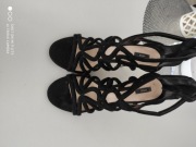 Sandałki Sandały na obcasie Mango 38 czarne