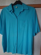 Turkus, bluzka, koszula, r. 42/44, jedwab 100% -  najzdrowszy dla skóry