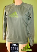 Adidas - elastyczna bluzka z długim rękawem - M