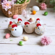 Kura Wielkanoc dekoracja handmade ozdoba wielkanocna 