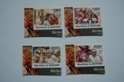 Burundi Sw 2234-37** Benedykt XVI, sztuka i malarstwo /imp/