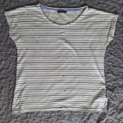 T-shirt Diverse M | paski marynarskie | bawełna | biały basic