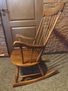 Fotel bujany drewniany retro vintage