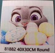 Haft Diamentowy NA RAMIE 30x40 Uroczy kròliczek PUDEŁKO