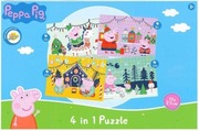 Świnka Peppa. Peppa Pig. Puzzle 4 w 1 WYPRZEDAŻ OUTLET