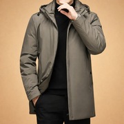 Długa zimowa kurtka z kapturem (2XL).