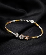 Bransoletka srebro złocone, srebrna bransoletka 925