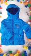 Kurtka zimowa z kapturem dla 3 latka rozm.98 polar niebieski