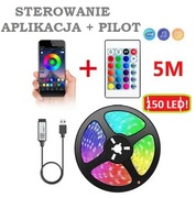 Taśma LED USB TV RGB 5m Ledy Telewizor Podświetlenie APLIKACJA PILOT 5050