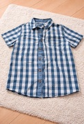 Koszula chłopięca F&F 116-122 kratka krótki rękaw