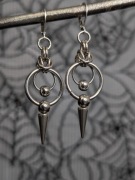 Handmade - Kolczyki Wiszące w Stylu Goth/Punk/Alt - Industrial Chainmail