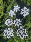 gwiazdki ozdoba choinkowa zestaw 7 szt