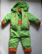 Kombinezon zimowy dziecięcy komplet kurtka + spodnie limonkowy 86/92