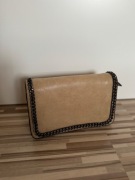 BEŻOWA TOREBKA KOPERTÓWKA Z ŁAŃCUSZKIEM