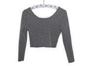 Czarno biały croptop bluzka damska wzór w kratkę topshop 36,S/38,M top