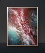 Abstrakcja,struktura,olej, 80x100cm, Monika Seroka