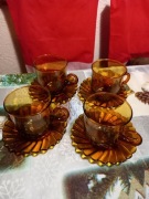 Szklany pojemnik na cukier huty Białystok Prl