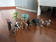 Zestaw figurek zwierzęta gospodarskie i safari 