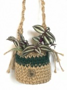 Kwietnik osłonka na doniczkę wiszący ze sznurka