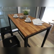 Stół,barek,wyspa - drewno i stal, LOFT 120
