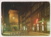 Kraków  Floriańska Nocą NEONY 1975r.   k551