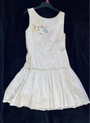 Sukienka biała letnia hafty koronki 152/146 bawełna 11/12lat podszewka next
