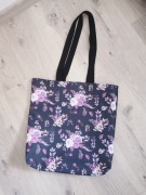 Torba na zakupy shopperka hand made kwiaty róże