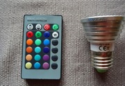 Żarówka Led kolorowa z pilotem