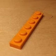 LEGO PŁYTKA 1X4 POMARAŃCZOWA