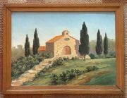 Przepiękny olejny obraz - Toskania - Katharina Mayer - 1941r