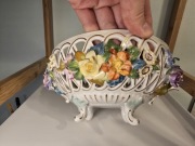 Piękna patera  koszyk Dresden Carl Thieme Potschappel