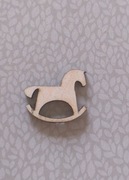 Koń konik na biegunach sklejka drewno scrapbooking decoupage 5szt knb1