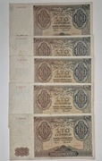 100 zł złotych 1941 zestaw set 5 banknotów