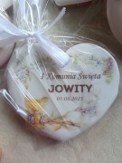 I KOMUNIA ŚWIĘTA PODZIEKOWANIE DLA GOŚCI PIERNICZEK CIASTECZKO SERCE 8-9CM