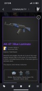 AK-47 niebieski laminat skin csgo