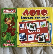 Gra edukacyjna Loto litery liczby (po rosyjsku), nauka czytania