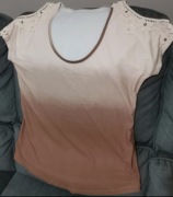 Bluzka Bonprix M (38) ombre z ozdobnymi rękawkami - NOWA