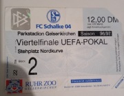 Bilet meczowy - ćwierćfinał Pucharu UEFA 96/97 Schalke - CD Tenerife 