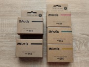 Komplet tuszy ACTIS HP 655 - 5 szt. i gratis