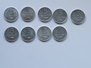 5 groszy z rocznika 1961 do 1972