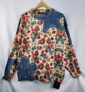 Sweter AURIVELLA L elegancki kwiatowy  butikowa kolekcja