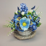 Dekoracja do wnętrza, Stroik na grób, , Błękit w filiżance