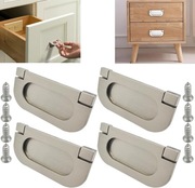 Uchwyty meblowe 75 35 mm 4 szt. białe stal INOX
