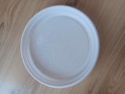 Duże talerze plastikowe białe 22 cm na imprezę grila 100 sztuk 