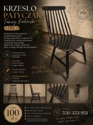 Krzesło patyczak Fameg Radomsko PRL czarne 