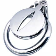 Stalowy płaski pas cnoty Chastity Cage oring 45mm