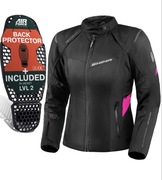 Kurtka motocyklowa damska SHIMA RUSH 2.0 LADY PINK czarny różowy GRATISY