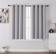 Zasłony zaciemniające 2 szt 137x132 cm szare